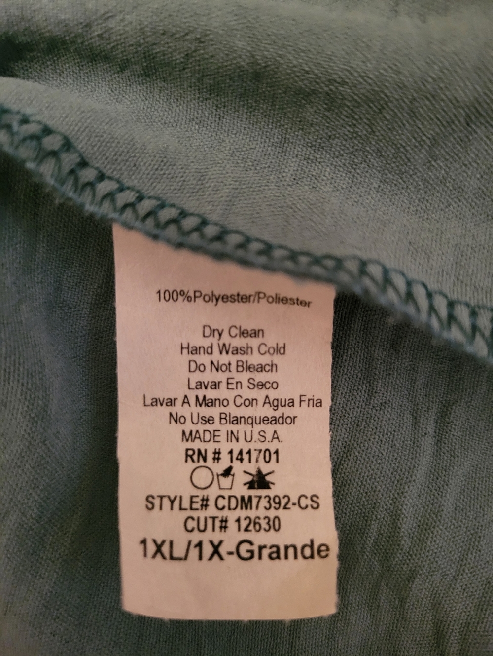 Twist Front Teal Color Dress from Chic Soul Size 1XL/1X - Picture 5 of 6